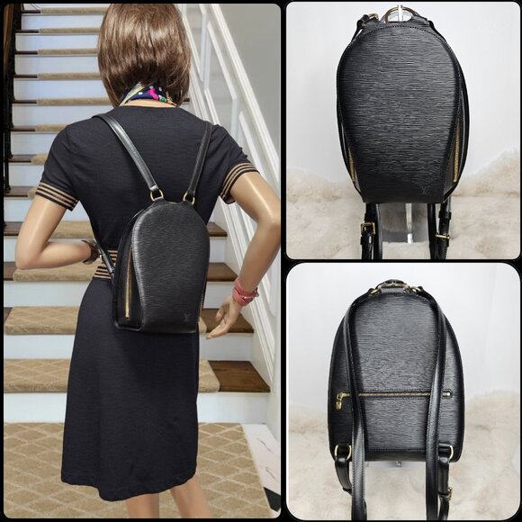LV Mabillon Backpack in Black Epi Leather - Picture 4 of 17